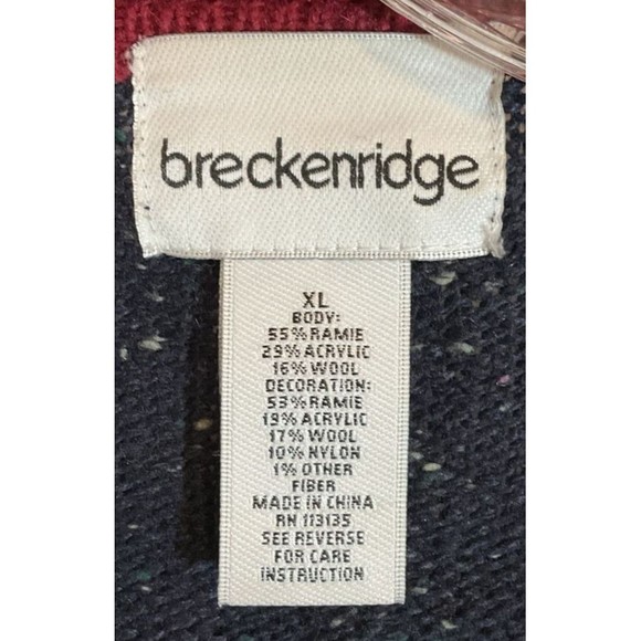 Breckenridge Women’s XL Christmas Cardigan Vintage Art to Wear Button Front - Picture 5 of 9